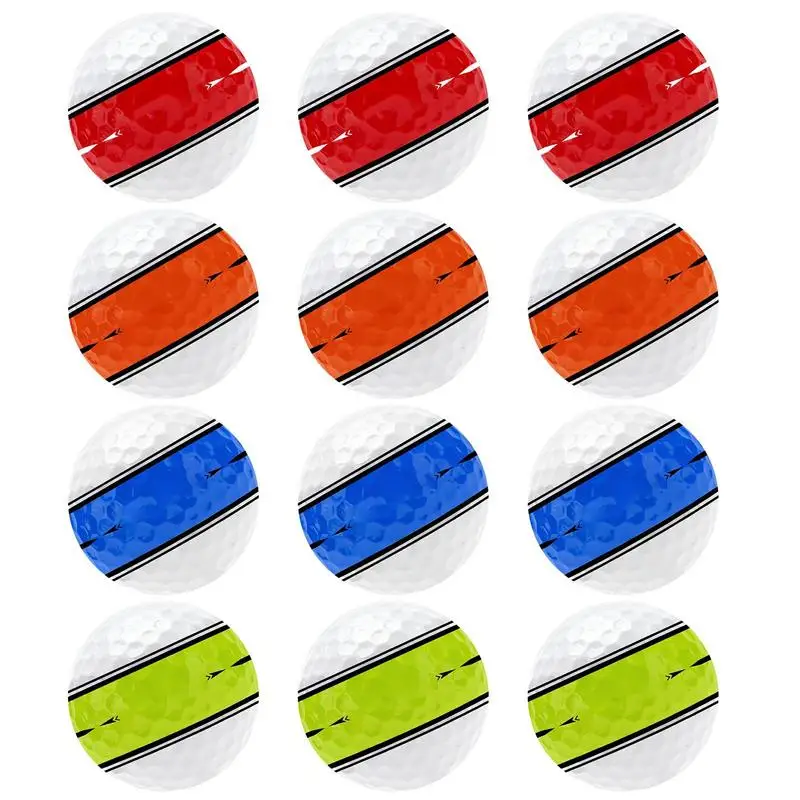 

Golf Balls 12 Training Balls Sports Accessories With 360 Degree Orbital Putter Aiming System Training Aid For Outdoor Indoor