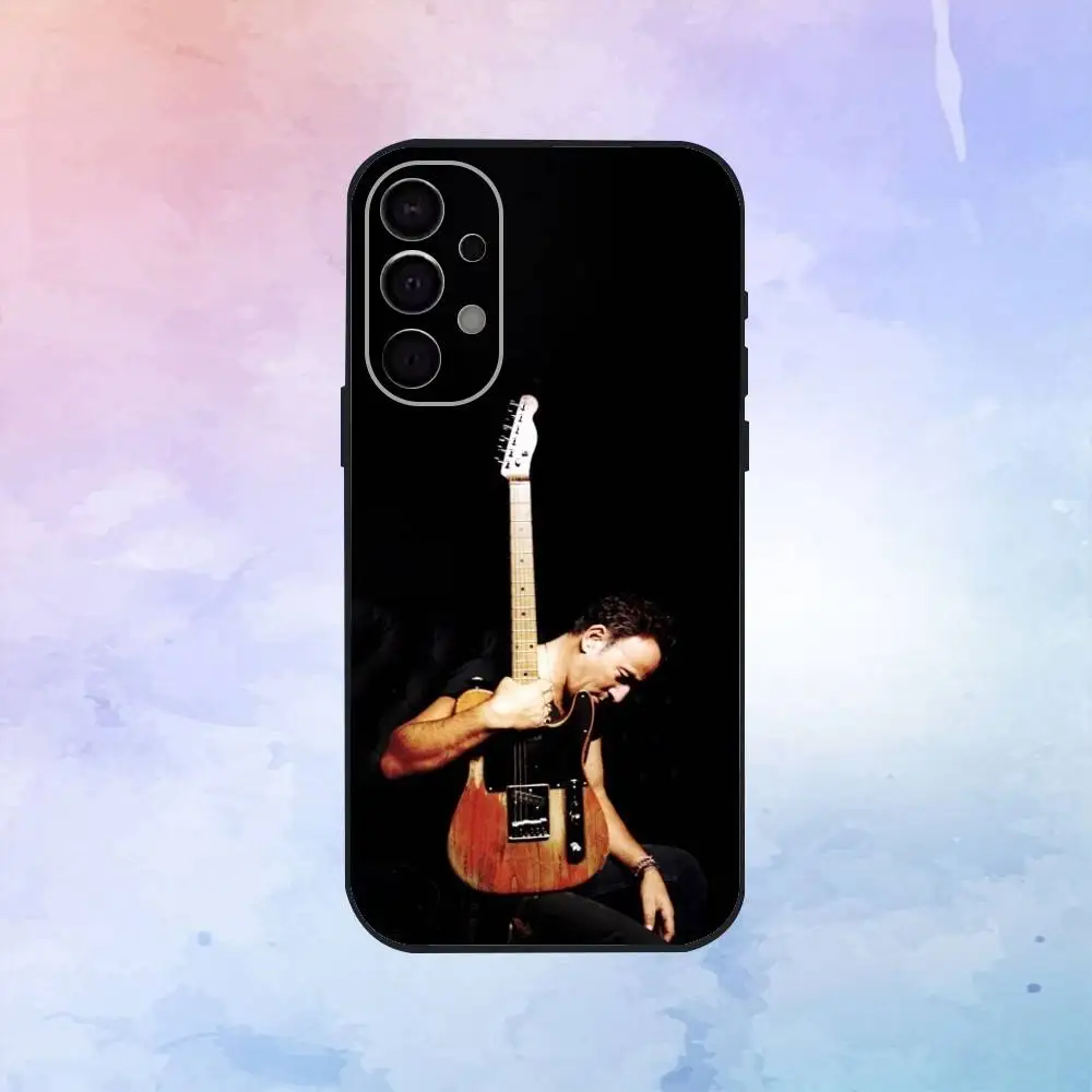 حافظة هاتف بروس سبرينغستين لهاتف سامسونج S25، S24، S21، S22، S23، S30، Ultra، S20، Plus، Fe، Lite، Note، 10,9,5G غطاء أسود