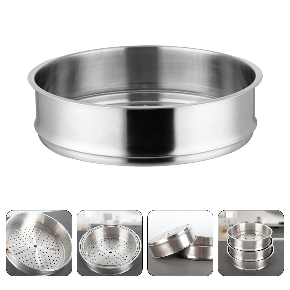 

Stainless Steel Steamer Buns Basket for Home Food Kitchen Cookware Multi-function Griddles Pot Frying Pan Household Supply