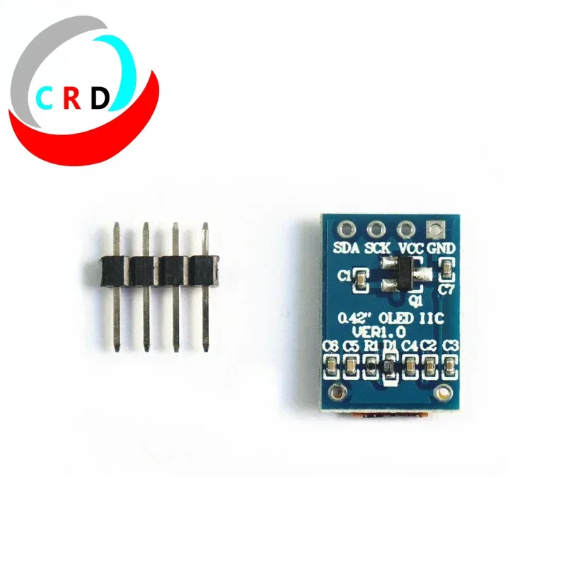 Changruida tela lcd oled de 0.42 polegadas 72 × 40/ssd1315 tela pequena iic/i2c4 módulo de pinos stm32 tela lcd módulo led oled lcd