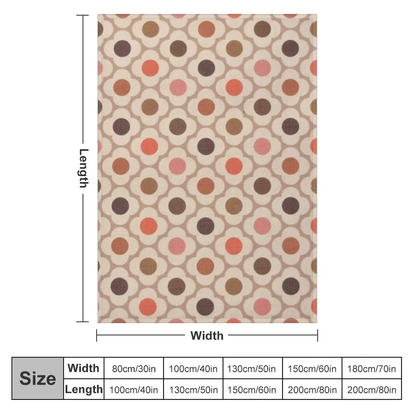 orla kiely spot flower, orla kiely abstract mini spots flowers design Throw Blanket halloween Retros Warm bed plaid Blankets