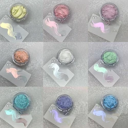 0.5g/1Box Magic Mirror Nail Glitter Powder High-gloss Pearlescent Chrome Pigment Dust Aurora Christmas Rainbow Fine Nails Powder