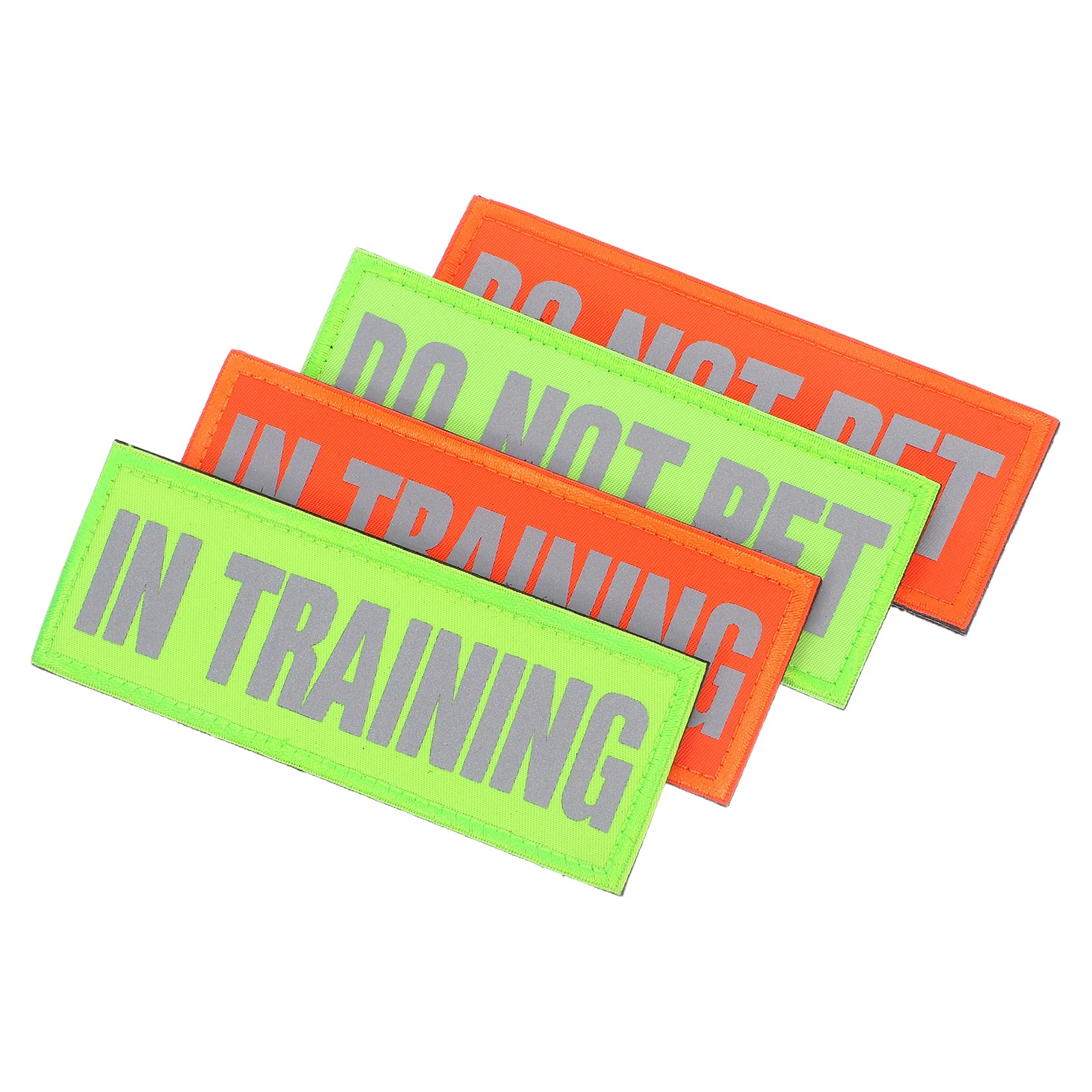 

4Pcs Reflective Dog Vest Patches Secure Hook and Loop Fastening for Enhanced Nighttime Safety Training Outdoor Adventure