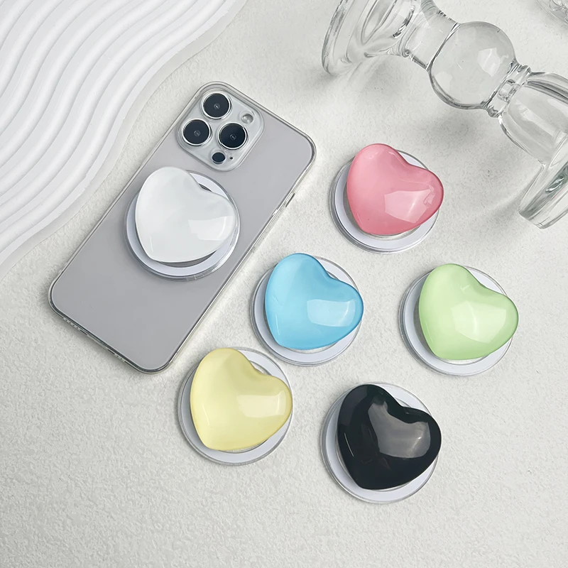 

Держатель для гнезда телефона в форме сердца из стекла, держатель на палец для iPhone 14, 15 Plus, 13, 12, 11 Pro Max, держатель-подставка на палец