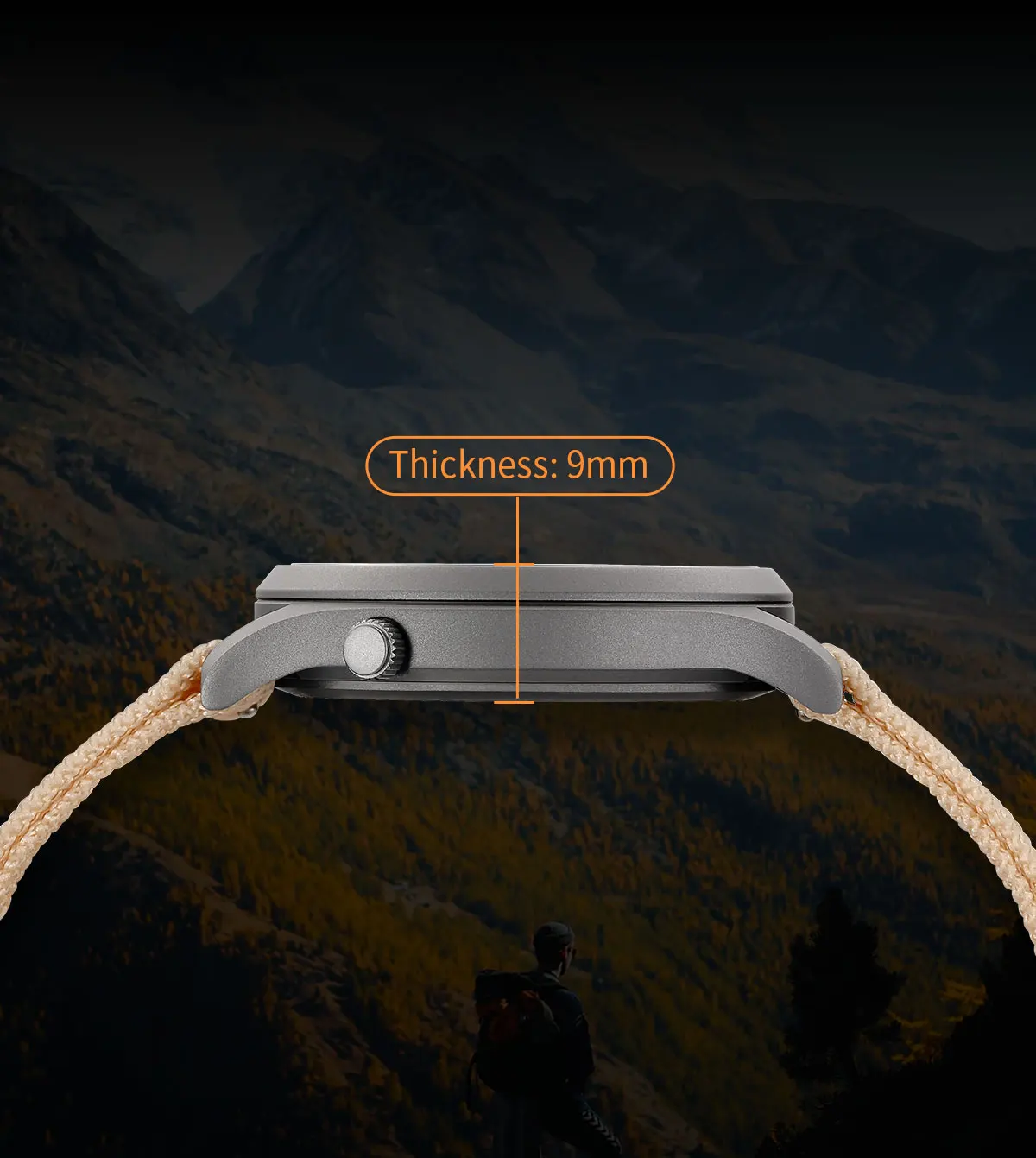 BERNY Titanuhren für Herren, Saphir-Feldsport-Quarzuhr, voll leuchtendes Zifferblatt, wasserdichte Armbanduhr für den Außenbereich – Detail 5