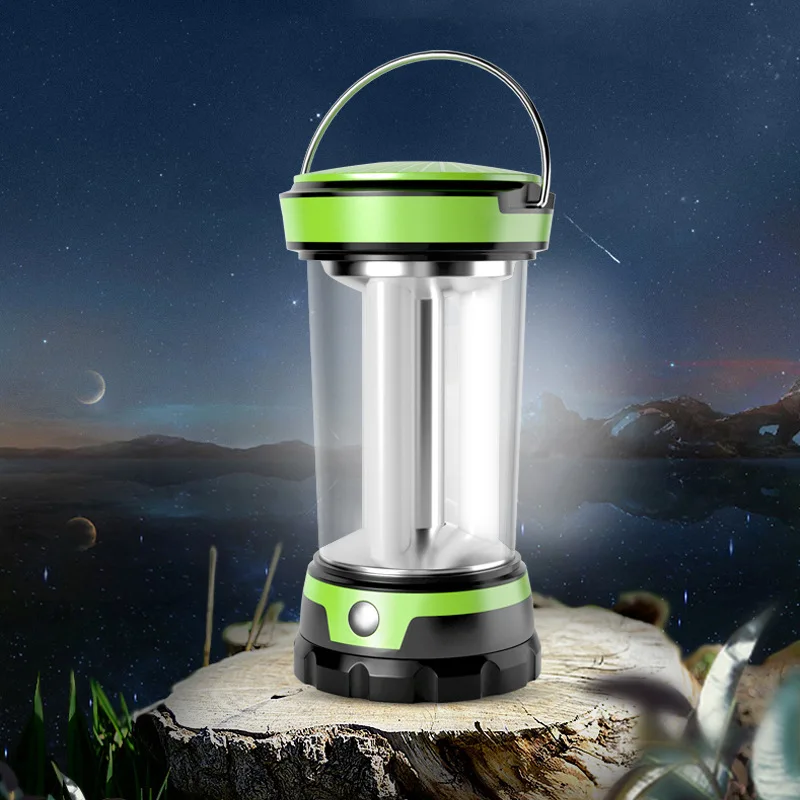 Outdoor LED Portable Household Lantern Charging Multi functional Strong Light Handheld Light Camping Lamp