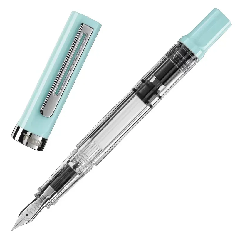 천재 TWSBI ECO 피스톤 수지 만년필 투명 한정 컬러 배럴 대용량 잉크 저장 학생 쓰기 선물