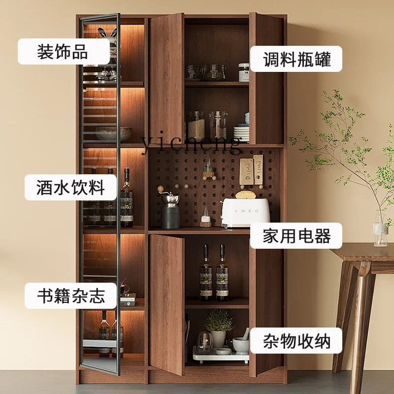 GZ Solid Wood Dining Side Cabinet Household Living Room Wall Locker Display Tea Cabinet