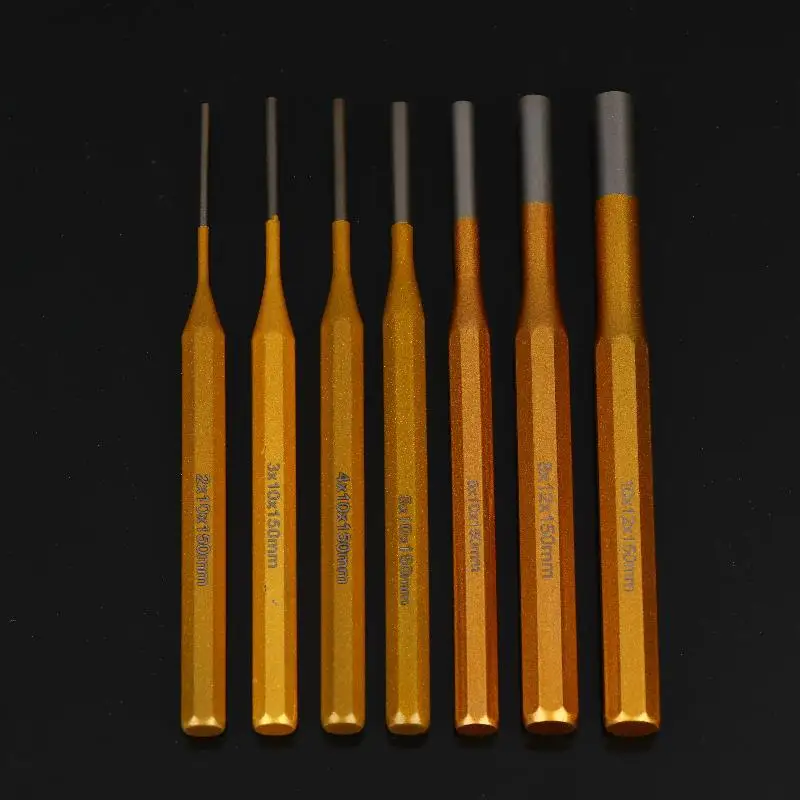 2/3/4/5/6/8/10MM Brass Central Positioning Punch 150mm Roll Pin Punch Tool Remover For Machinery Maintenance Accessories Gift view 2