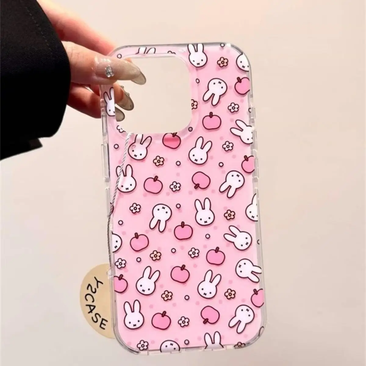 

Kawaii мультфильм Miffy чехол для мобильного телефона в стиле аниме милый кролик шейкер держатель чехол для телефона подходит для Iphone16Promax15Pro1413