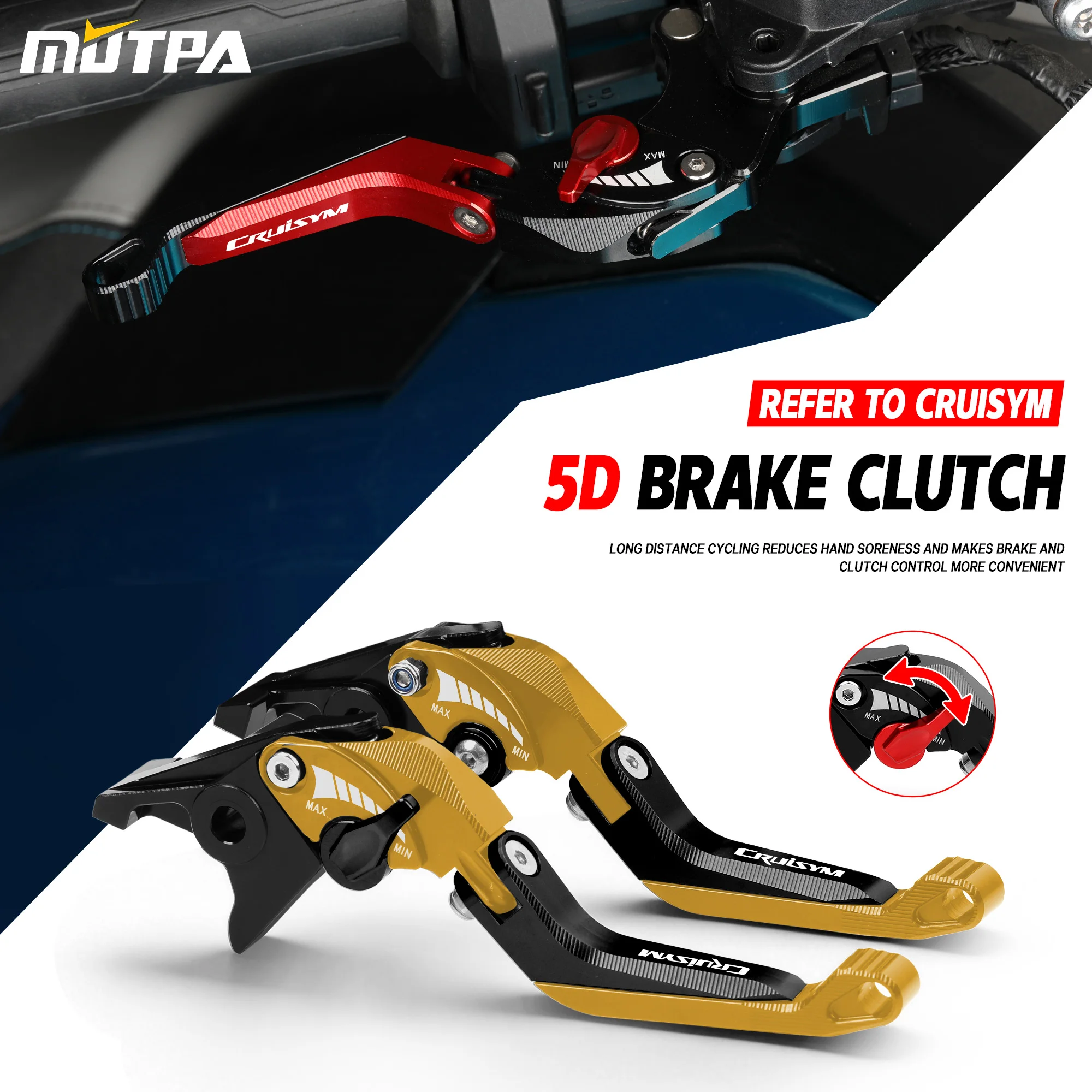 sym-cruisym-250-cruisym-125-250-300-150x用-ブレーキハンドル-オートバイ-cruisym250-cnc-アルミ製-調整可能-折りたたみ式-ブレーキレバーセット