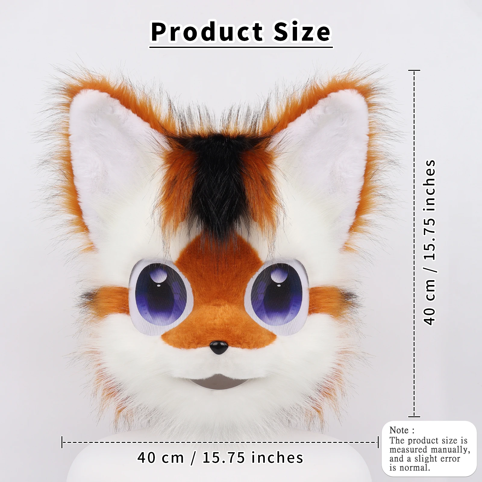 Animal Dog Head Mask Faux Fur Furry Plush Fursuit Headgear Carnival Party Costume Cosplay Accessories