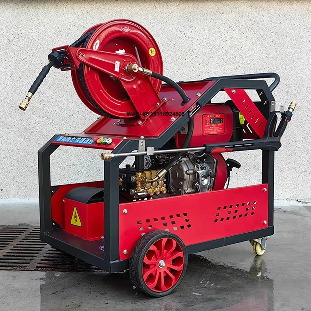 

WAGE 150Bar 1-year Warranty High Pressure Water Jet Sewer Cleaning Machine Electric Drainage Pipe Cleaner Manual Use