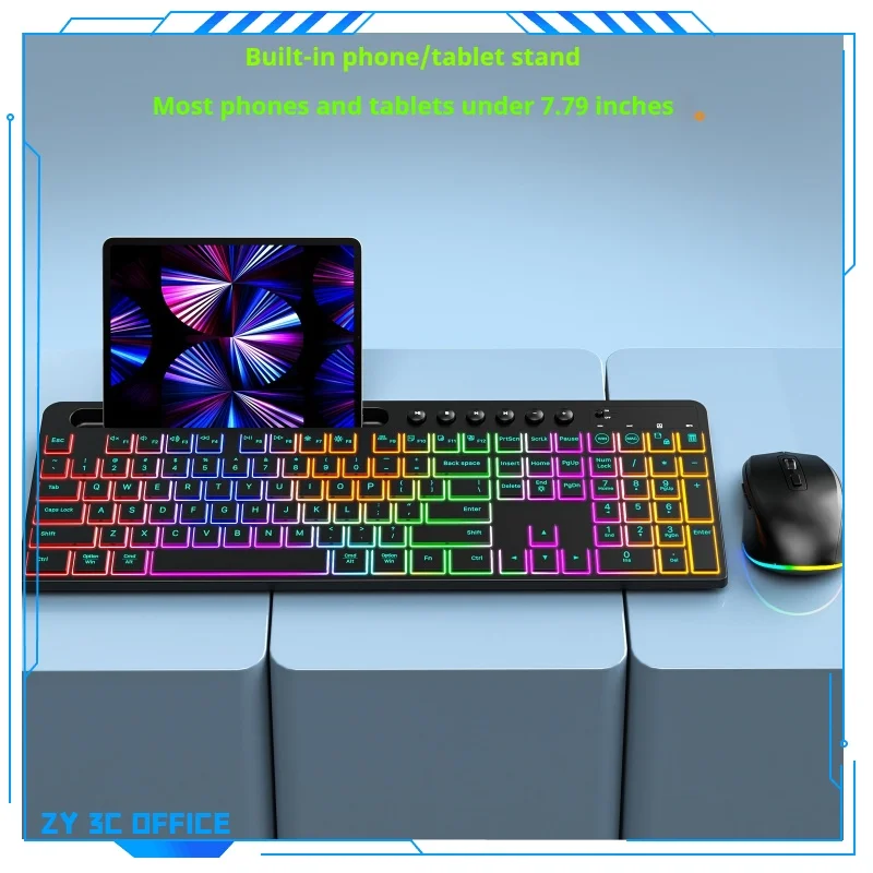 Ck731+ Cm695 2.4g Wireless Keyboard  Mouse Set With Card Slot Ergonomic Business Office Home Entertainment Computer Accessories