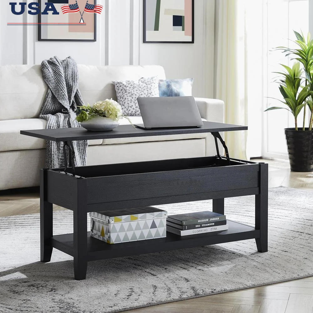 

Журнальный столик с подъемным верхом и скрытым хранилищем. Прочная конструкция. Домашний офис. Современный универсальный дизайн. Легкая сборка.