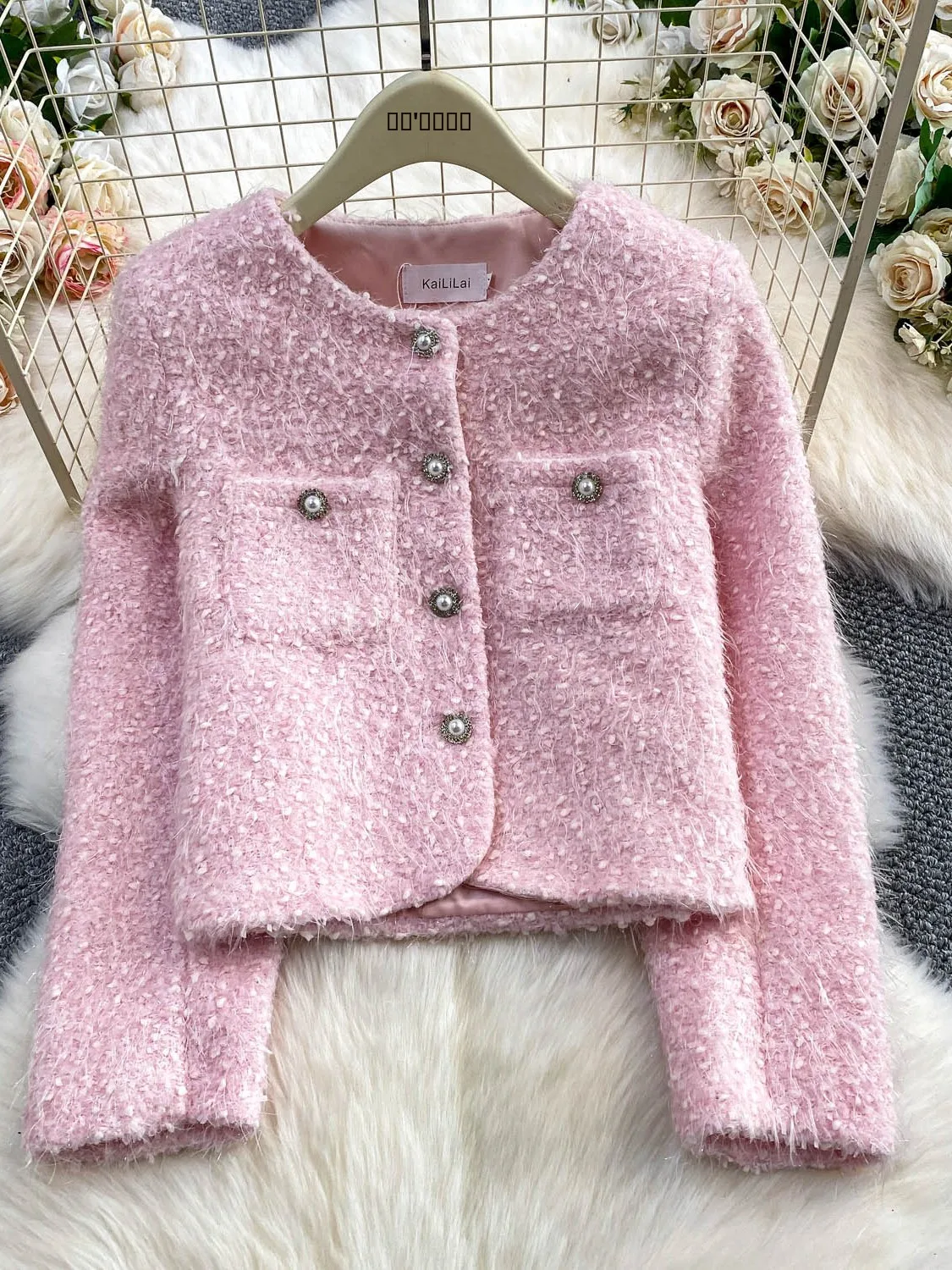 أنيقة الثقيلة العمل ثي الفراء Jaet المرأة الشتاء لينة Sle الوردي مكافحة الشيخوخة أعلى جولة Ne ort معطف للسيدات ملابس العمل #1