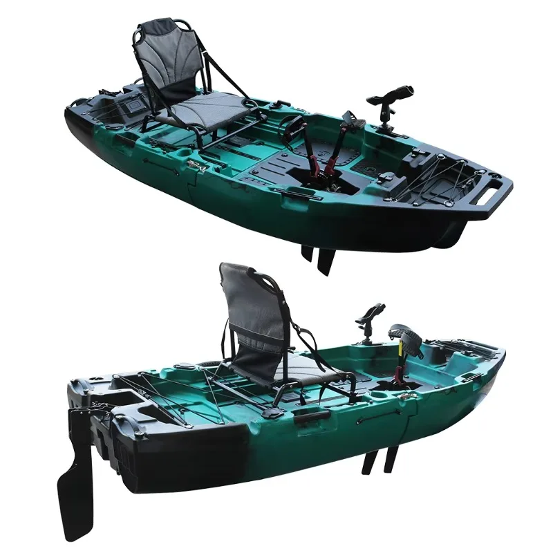 Vicking 8Ft 2.5m HDPE Modular Sit-On-Top Kayak 1 Person Paddle Foldable Detachable Motor Fishing Rivers Lightweight Durable