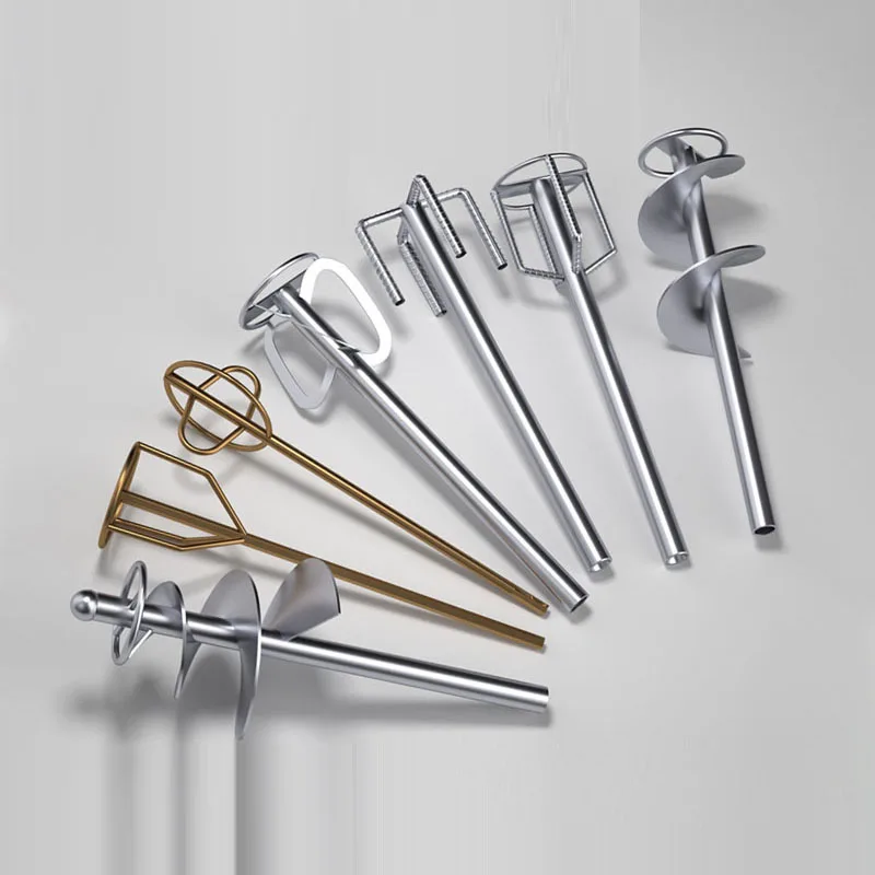 Electric Drill Electric Mixer Electric Hammer Shuangshan Gypsum Putty Powder Threaded Steel Special Tower Ash Mixing Rod Artifac
