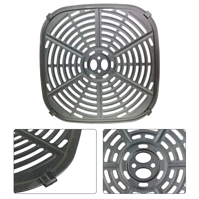 

1 Pcs 22.5*22.5cm For Air Fried Plate Tray Replacement Plate Tray Accessories Cooking Equipment Air Fryer Tray