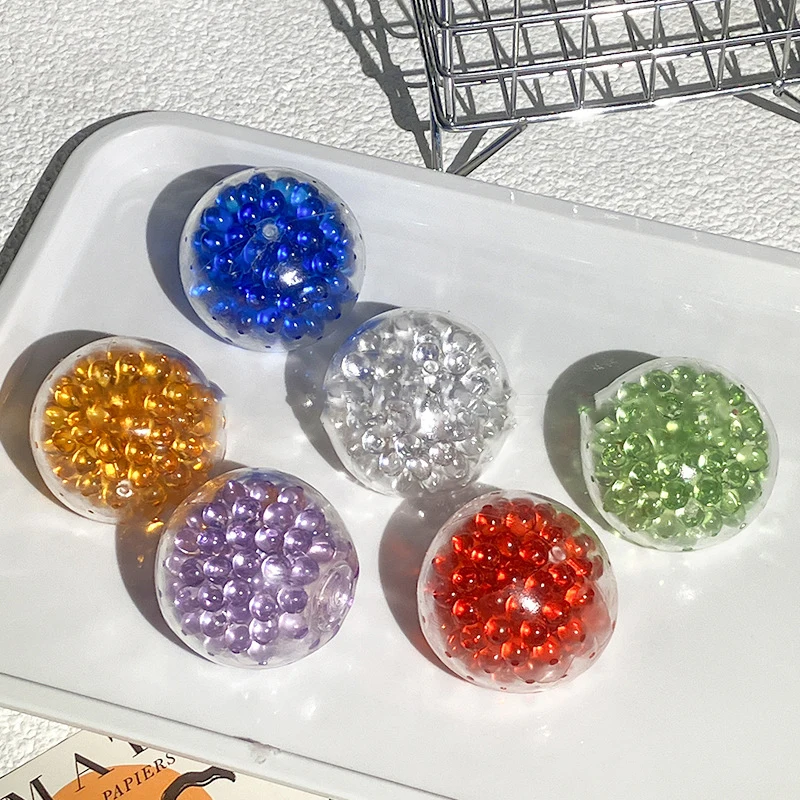 Squishy Explosion Beads Ball Toy; Stress-Diffusing Children's Slow Rebound Fidget Fun