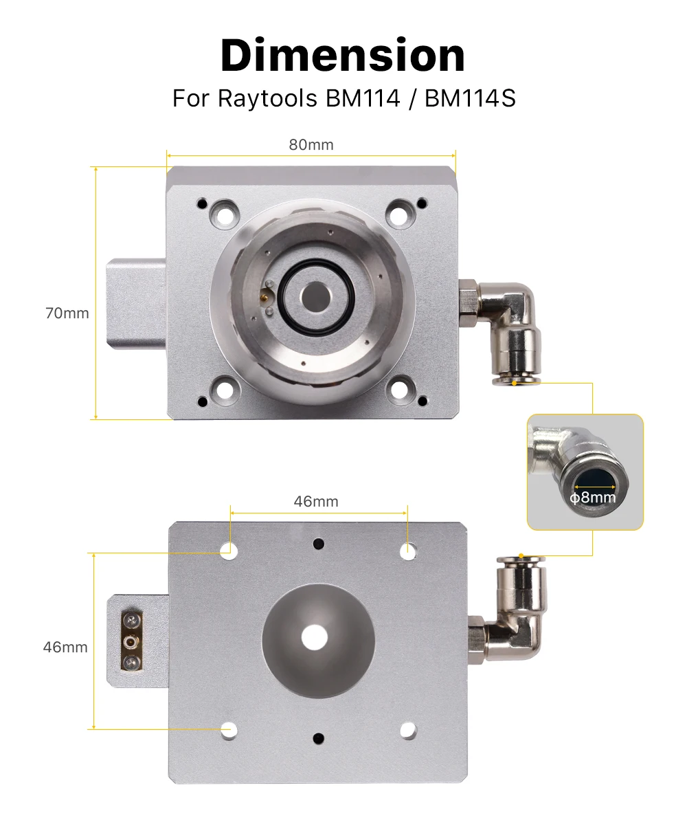 Cloudray bm114s laser kopf düse stecker typ a & b keramik holider ersatz zubehör für ray tools bm114s laser kopf – Detail 2