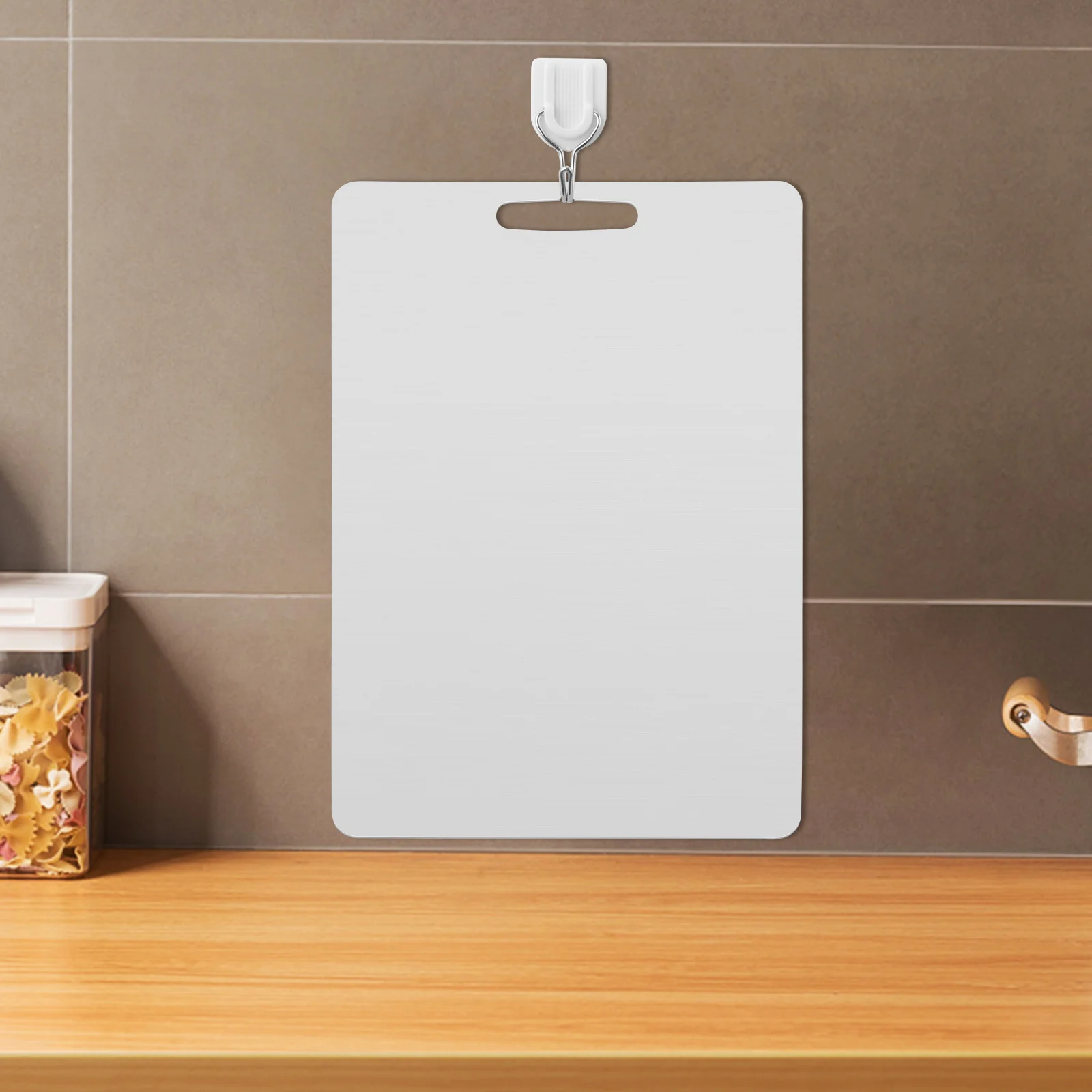 

Stainless Steel Cutting Board Hanging Hole Filleted Corners Easy Clean Meat Food Chopping Board Kitchen Supply