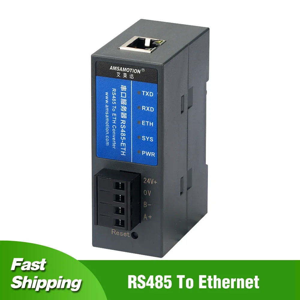 

RS485 to Ethernet Port Serial Server Modbus Gateway RTU to TCP Protocol Interchange Communication Module RS485 Signal to TCP/IP