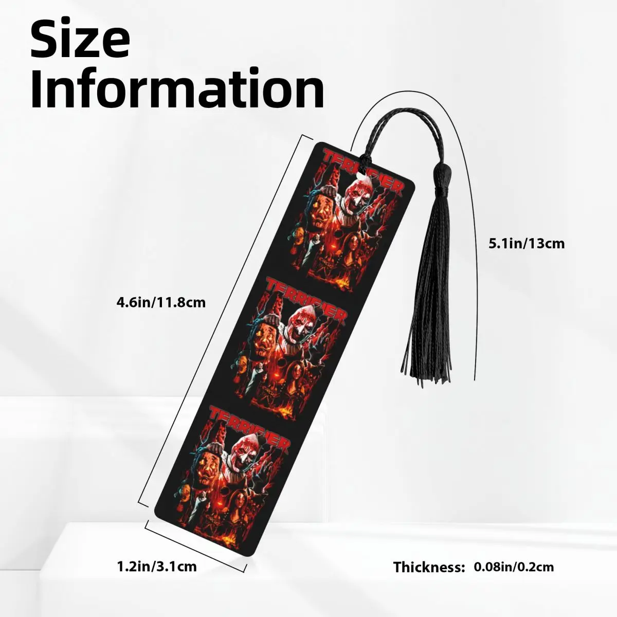 Bloody T-Terrifiers Bookmarks For Books Stationery Cute Scary Horror Movie Reading Accessory Perfect Students Gifts Book Mark