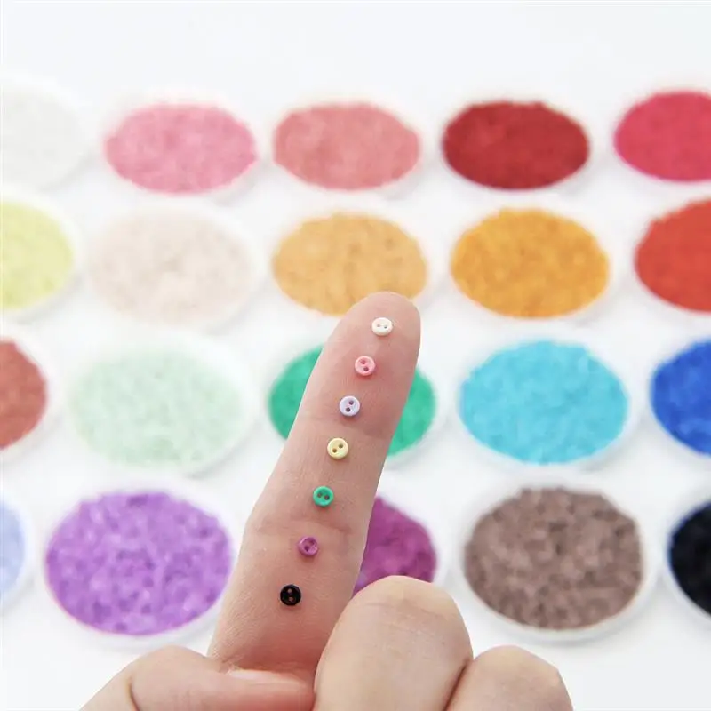 100PCS 3mm 4mm Mini Button 2 Holes DIY Scrapbooking Cartoon Buttons Plastic Buttons Children'S Garment Sewing Notions