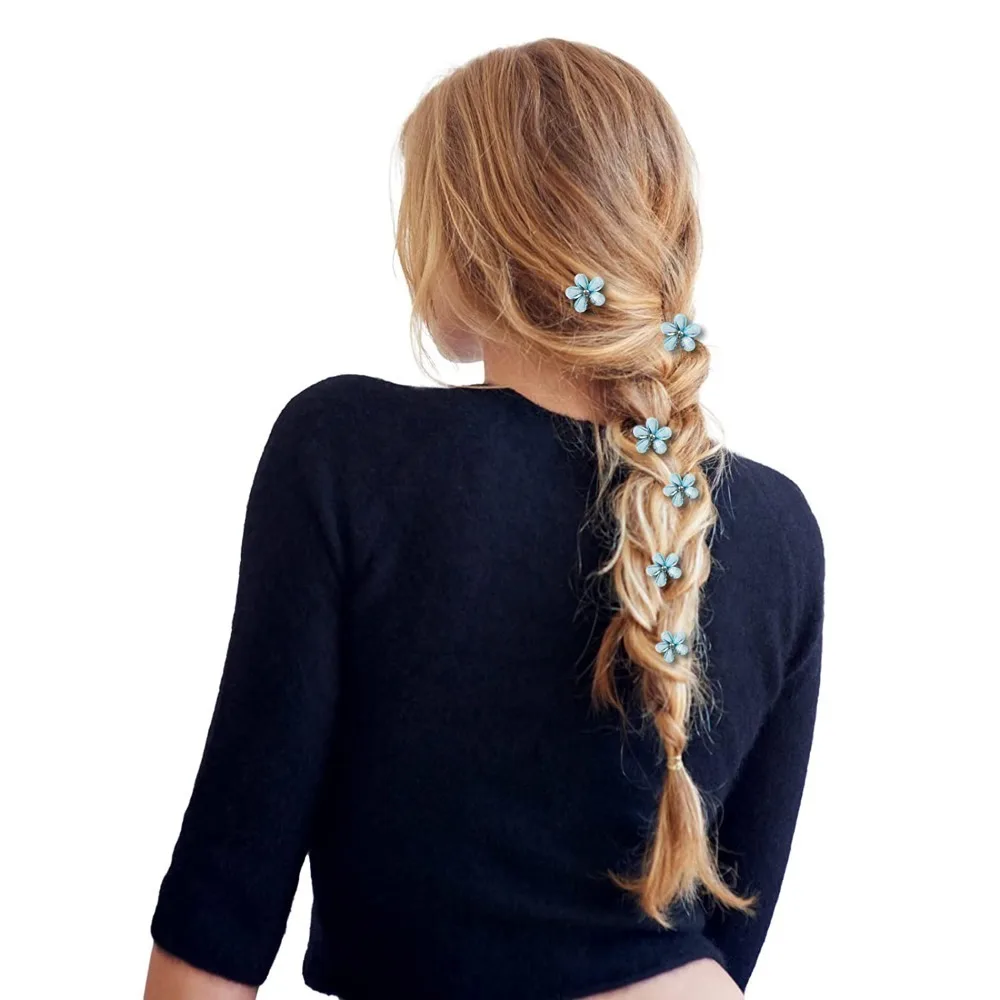 1/10 шт. Симпатичные мини-заколки для волос в виде камелии маленькие заколки для челки Кристальный цветок головной убор жемчужные заколки для волос конский хвост ювелирные изделия в подарок