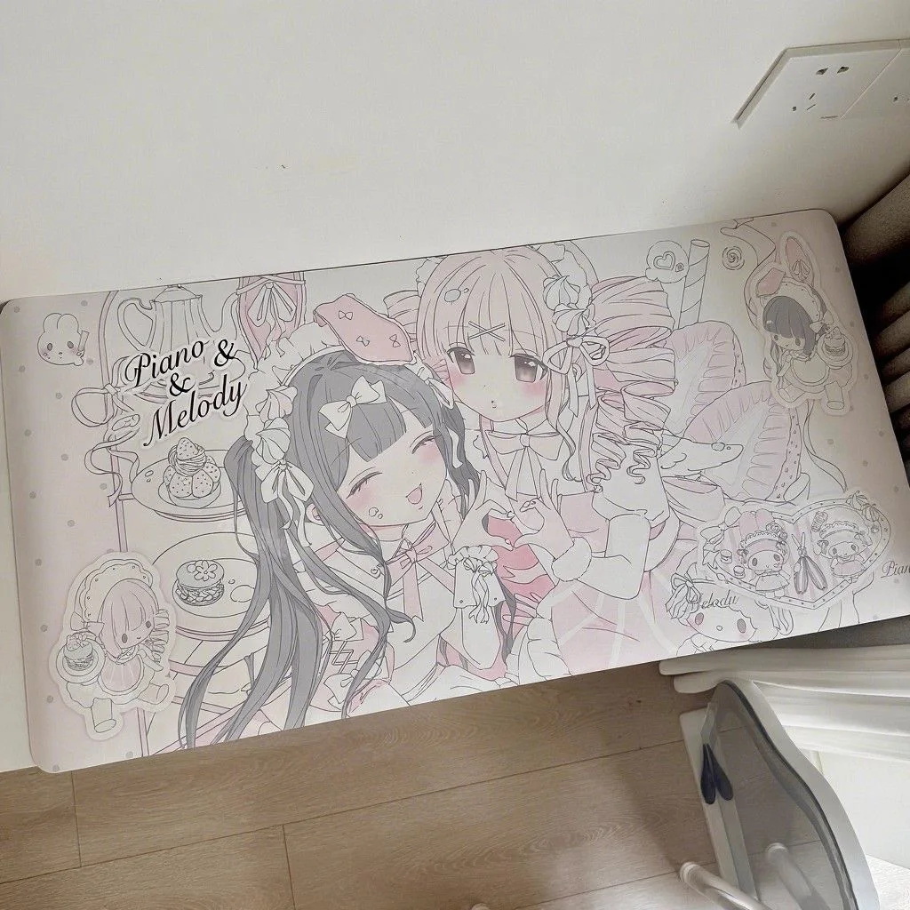 Linda y hermosa estera de escritorio para niña, alfombrilla para ratón, mantel bidimensional para ordenador de oficina, alfombrilla para mesa