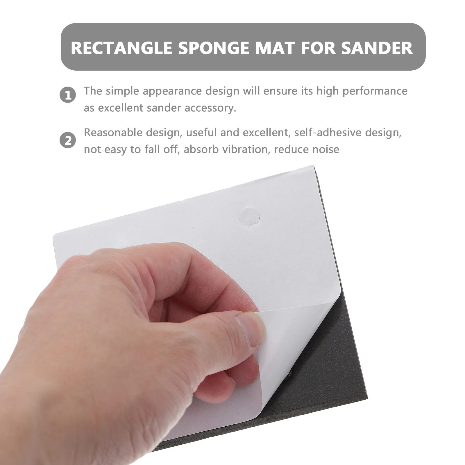 

20pcs Self-Adhesive Sanding Pad Rectangle Sponge Mat For Sander Durable Replacement Tool Vibration Absorption Noise Reduction