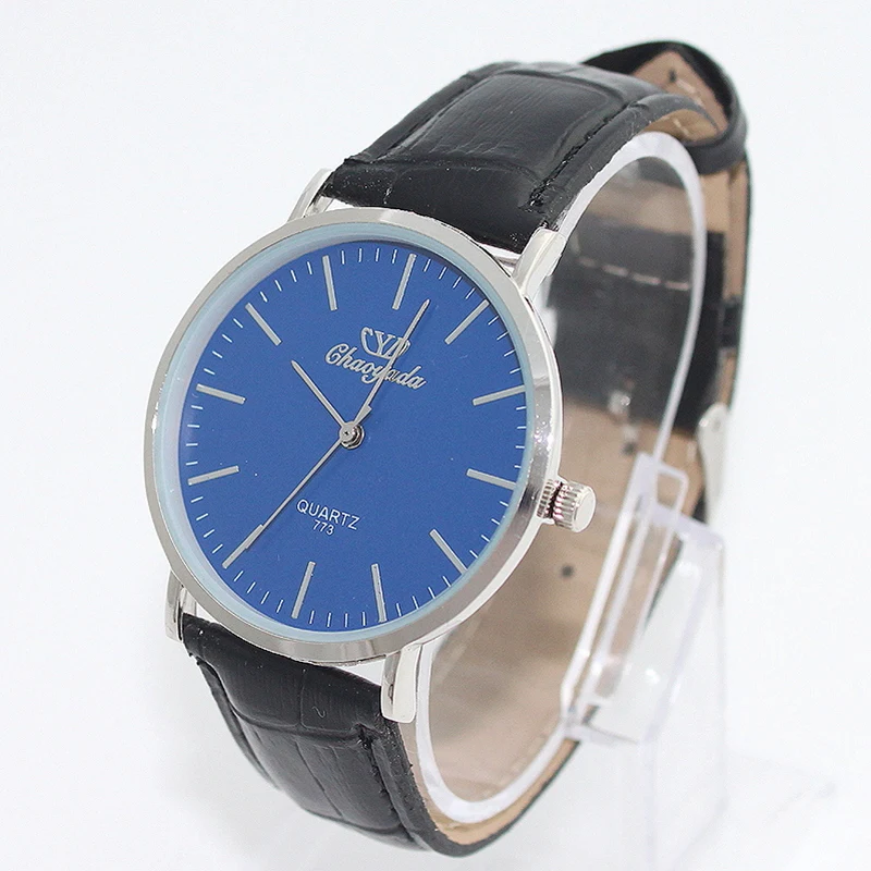 Men Womens Retro Design Leather Band Analog Quartz Wrist Watch Student Wristwatch