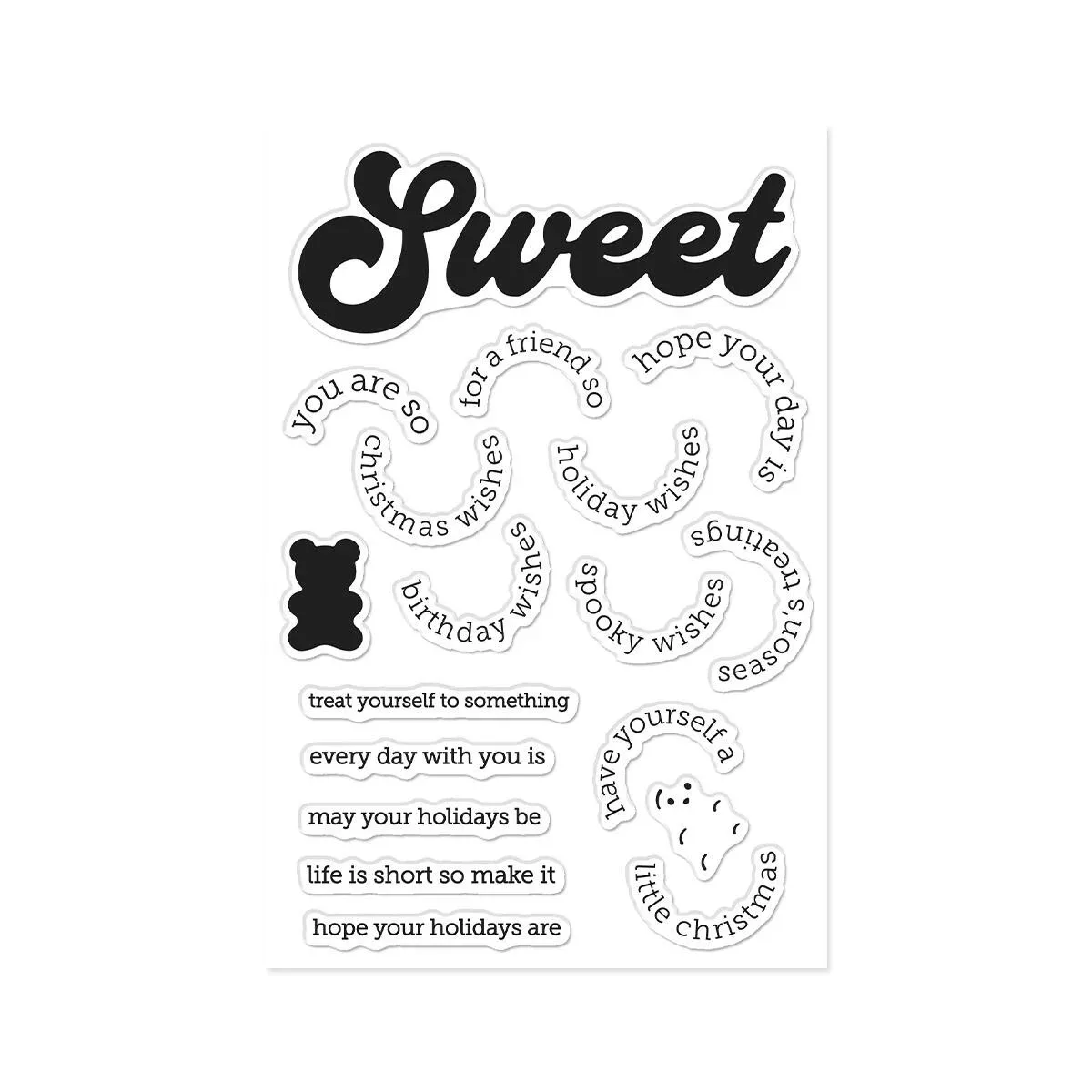 Herfstbeer Kerstboom Snoep Pot Metalen Stansmessen Transparante Stempels voor het maken van DIY wenskaarten, scrapbooking en knutselpapier