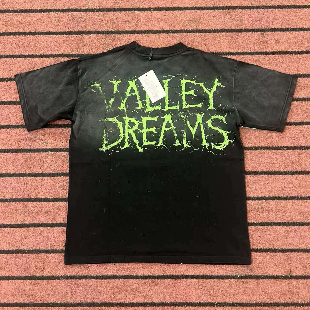 Vale Valley American Trendy Brand Demon Print High Street Hip Hop Heavyweight Loose Fit Pure Cotton Short Sleeve T-Shirt