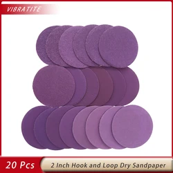 20pcs 2inch 50mm Round Sanding Discs Grit 60-10000 Wet Dry Sandpaper Disk Flocking Sand paper Silicon Carbide For Polishing Wood