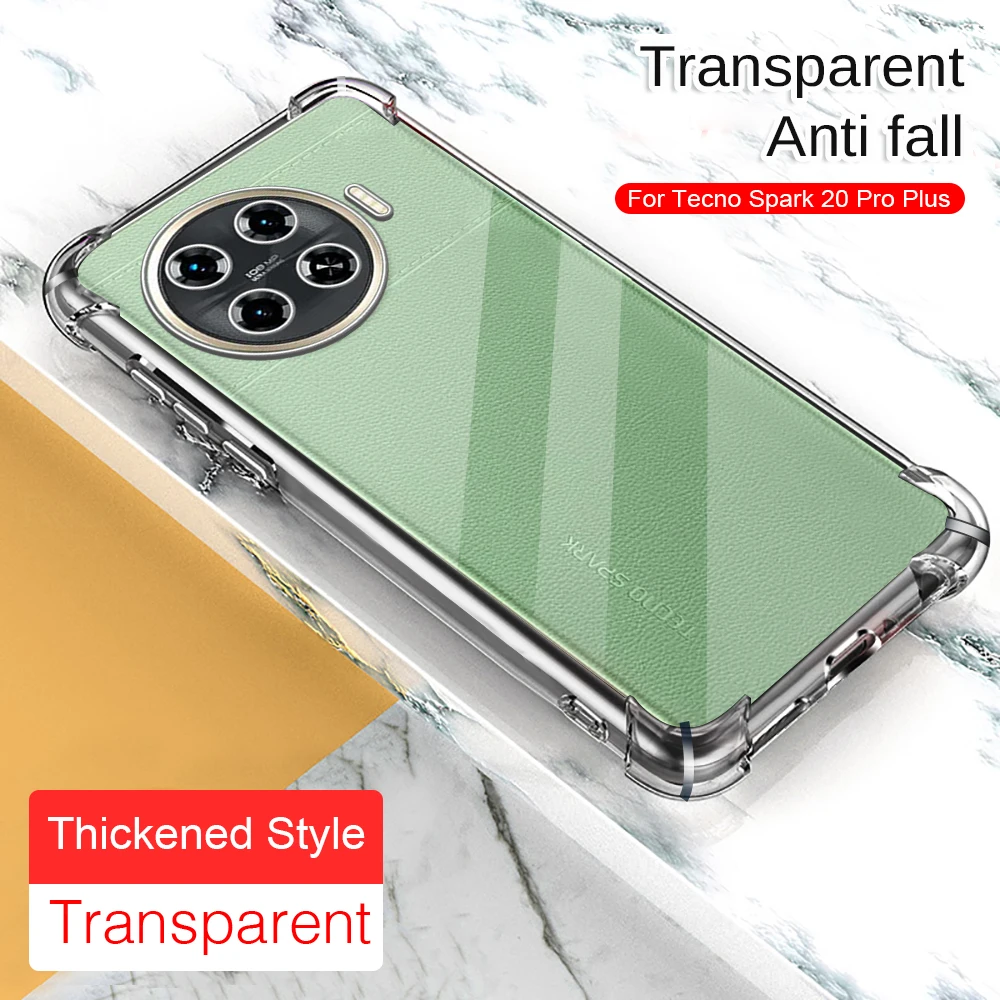 For Tecno Spark 20 Pro Plus Clear Phone Case Spark20 20Pro 20Pro+ Shockproof Protective Shell Spark20pro+ Spark20proPlus Cover