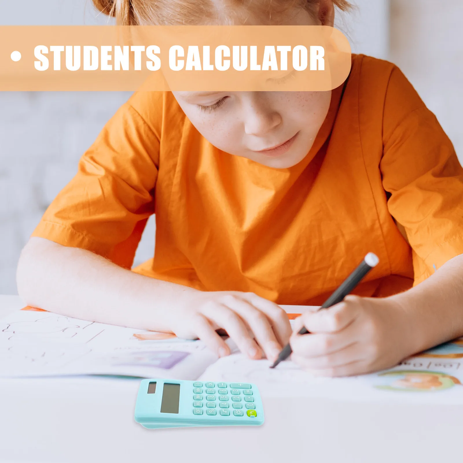 

Small Candy Color Calculator Soft Keys Durable Plastic Portable Desk Calculator for Students Learning Office Work Travel