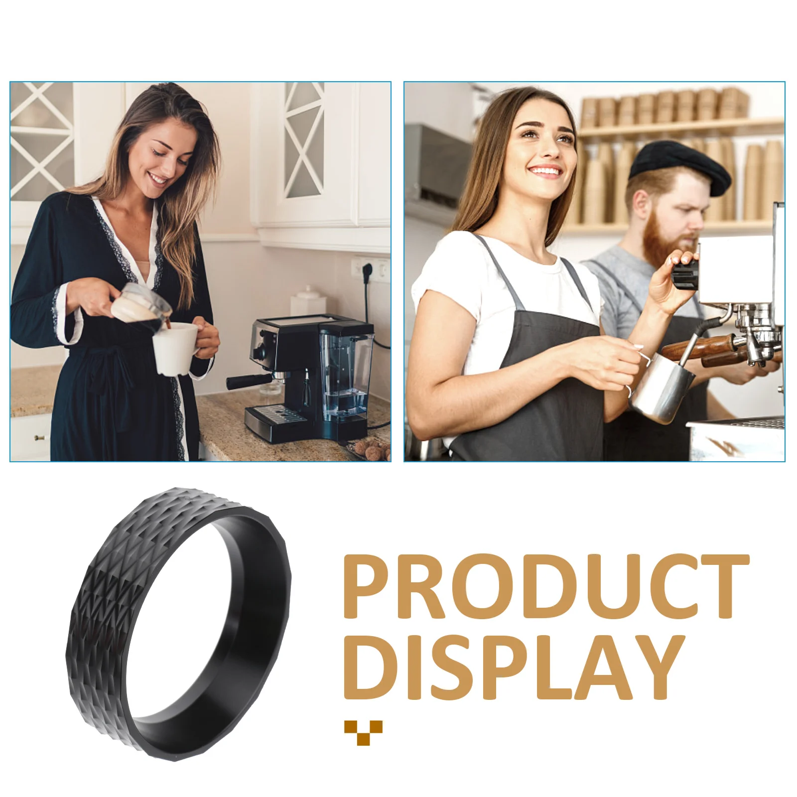 

1pc Coffee Machine Handle Dosing Ring Aluminum Accessories Powder Management Tool Lightweight Practical Use Remove