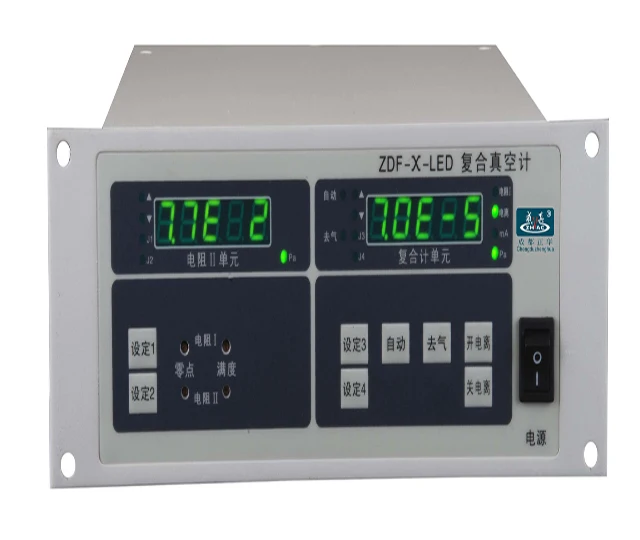 ZHVAC brand ZDF-X-LED / pressure gauge vacuum gauge for vacuum metalizing machine application