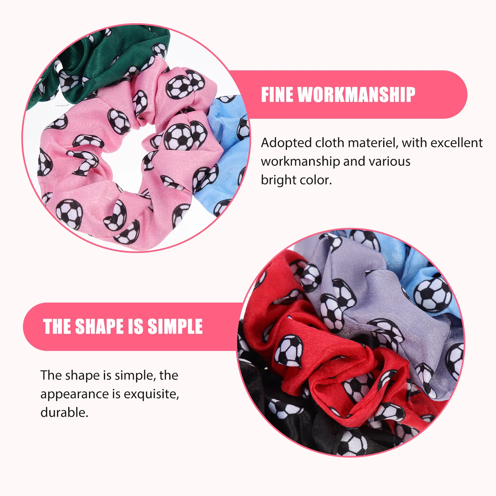 

8pcs Printed Accessories Women Soft Cloth Cloth Hair Ribbon Ties Ropes Bands Ponytail Holders Hair Accessories