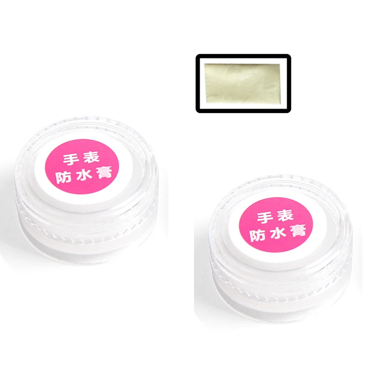 

3CS Watch Waterproof Cream Fit For Watch Glass Watch Back Cover Waterproof Ring Seal Watch Repair Tool Cleaning Cloth Set