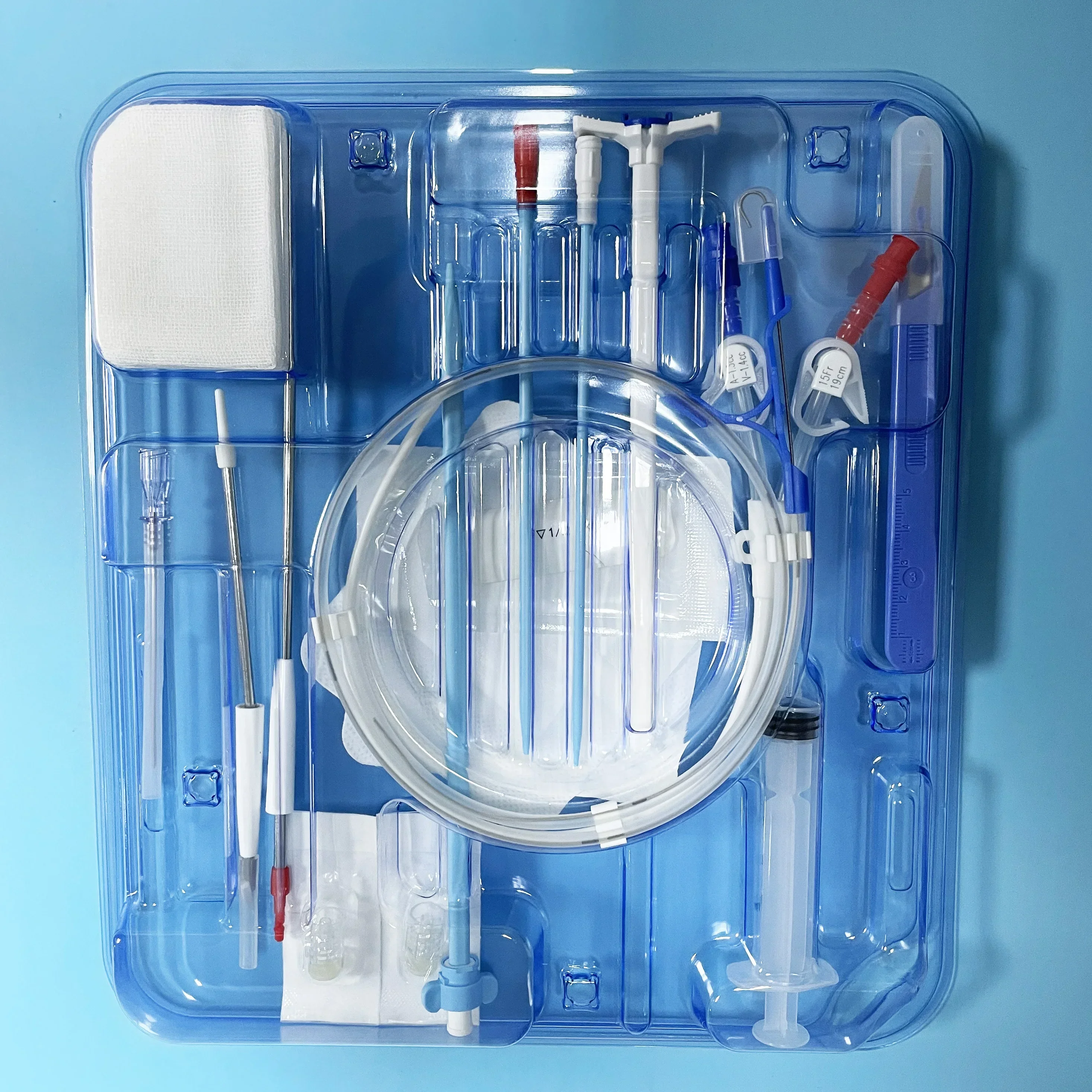 Medical Long Term Dialysis Catheter Kit Double Lumen Hemodialysis Catheter