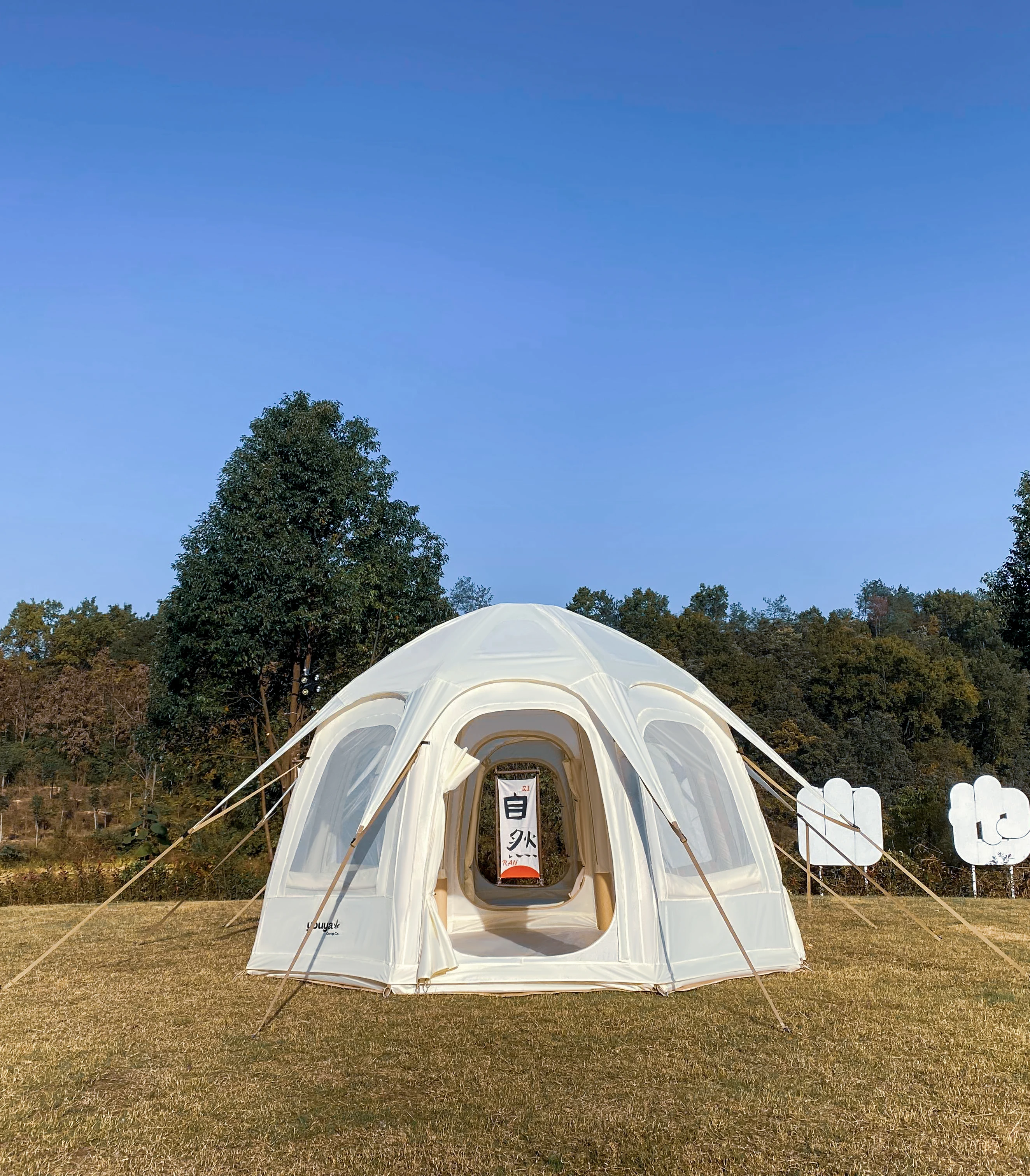 

Палатка-тент Wild Safari Air Tent House с внешним тентом Надувная купольная палатка для кемпинга на 4 человека, для пикника на открытом воздухе