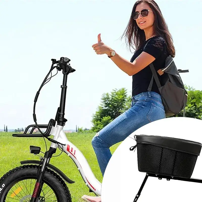 Cycle Pet Basket Dog Cycling Handlebar Basket Detachable Basket Folding Multi-Purpose Basket Waterproof For Small Pets