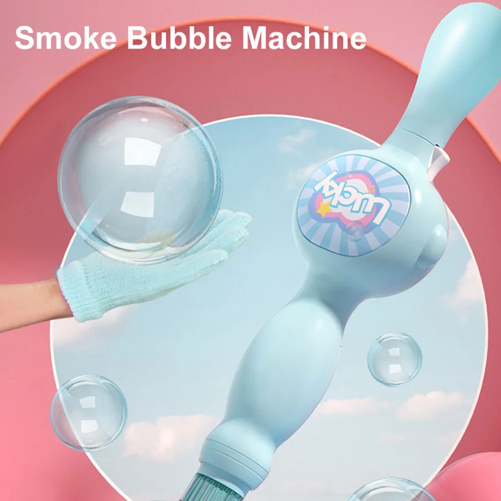 탄성 연기 버블 머신 (버블 액체는 포함되어 있지 않음) 자동 버블 송풍기 장난감 버블 안개 지팡이 휴대용 버블 메이커