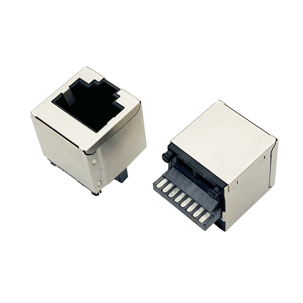 10/20PCS RJ45 Connector 8P8C Socket Shielded Connection Female Base Terminal Welded Wire