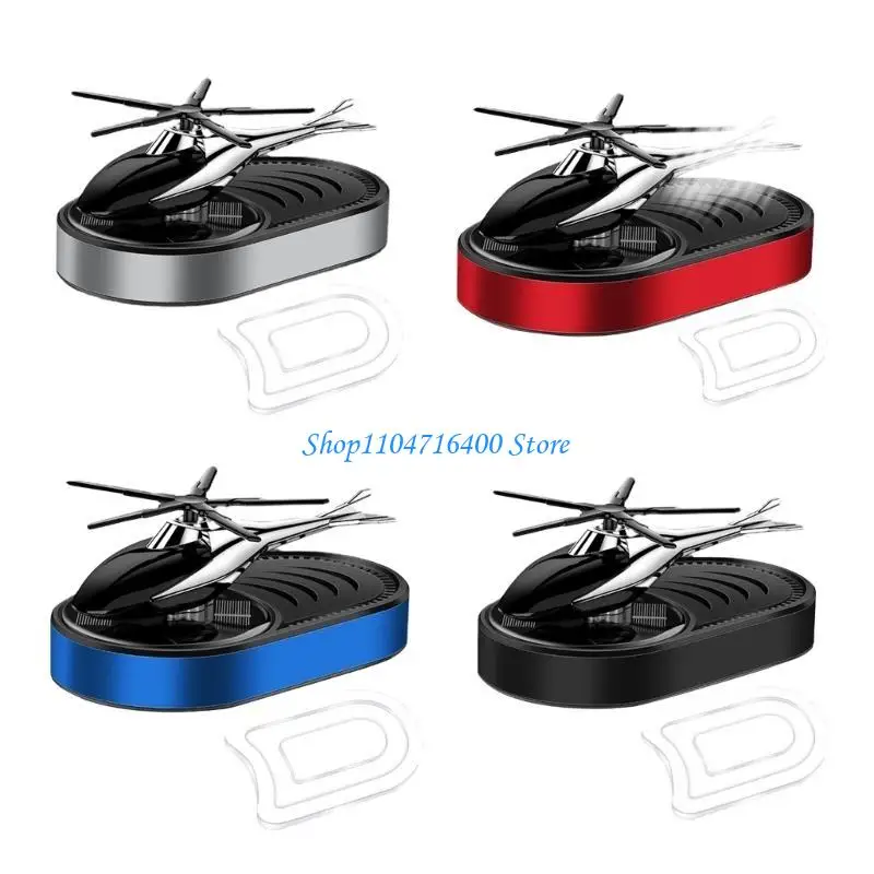 y1gd Trend Car Dashboard Ornament Solar Powered Helicopter Air Freshener for Vehicle