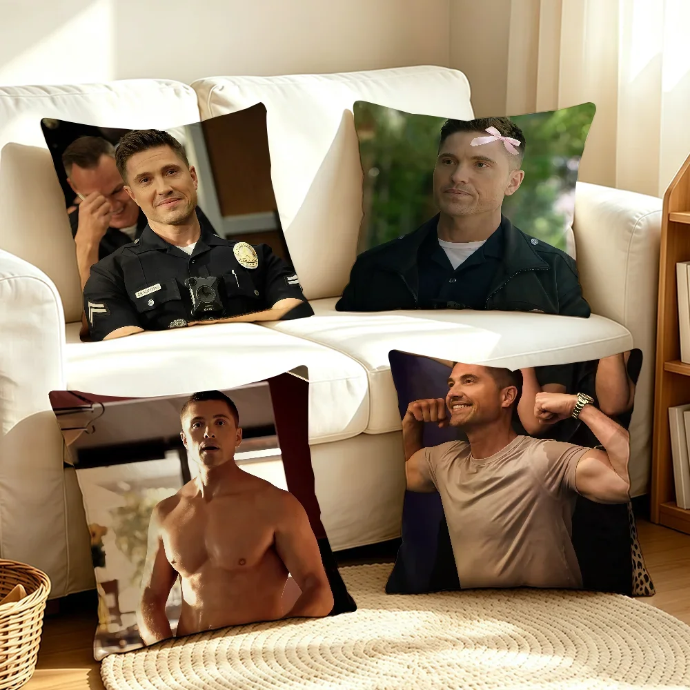 Tim Bradford  TV R-Rookied-S cushion cover Soft Smooth Hidden Zipper Washable Decorative Couch Office Housewarming Gift