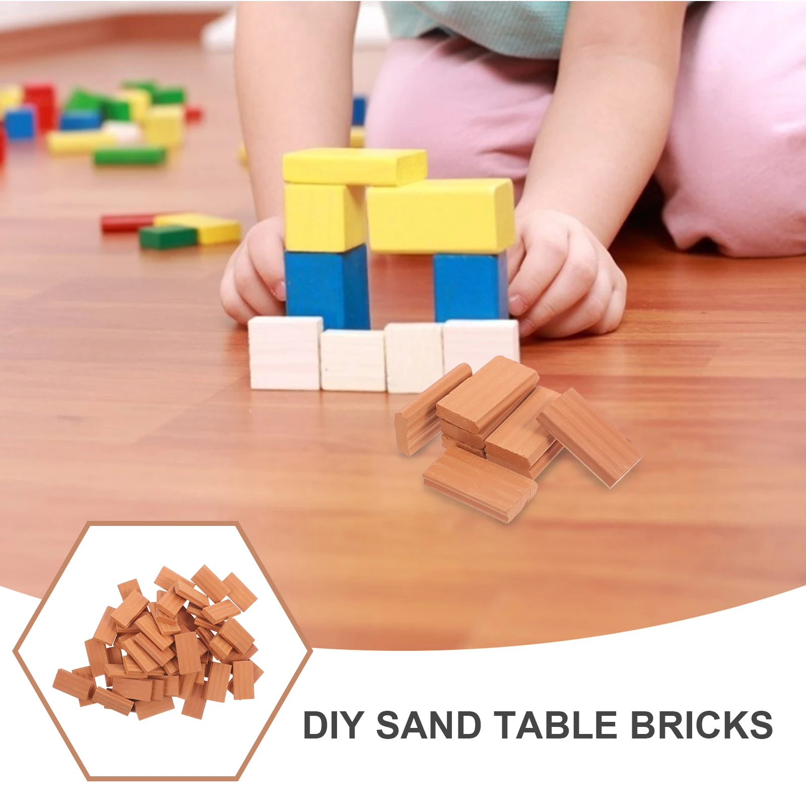 

50 Pcs Simulated Brick Accessories Mini Bricks for Crafts Little Miniature Decorations Simulation Wall